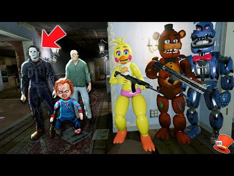 Funny Animatronics Hide from Michael Myers Jason Voorhees & Chucky Doll? (GTA 5 Mods FNAF RedHatter) - UCdZoVLv1XHLLLJTSNcifuDQ