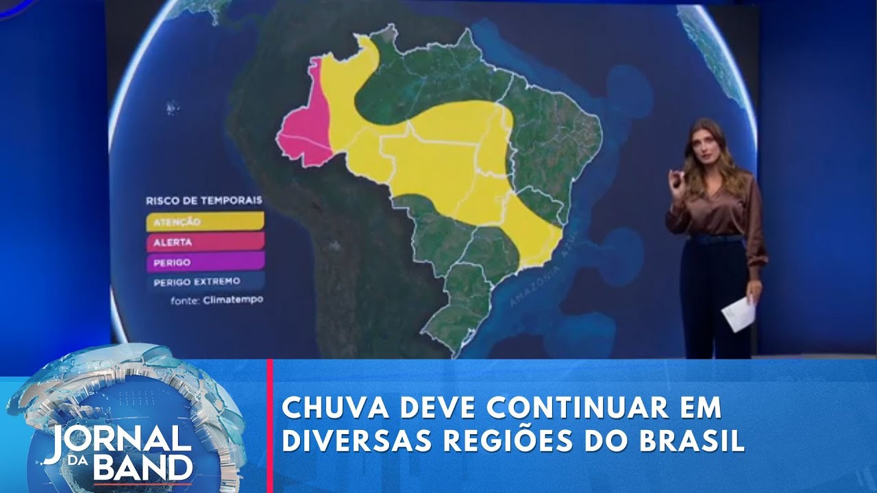 Chuvas fortes devem continuar em diversas regiões do Brasil | Jornal da Band