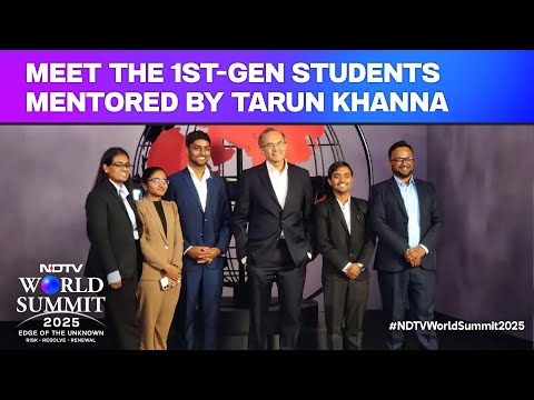 NDTV World Summit | Meet 1st-Gen Students From Low-Income Backgrounds Mentored By Prof Tarun Khanna