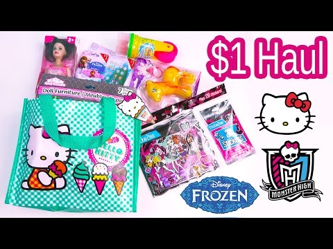 $1 Dollar Tree Hello Kitty Bag Disney Frozen Crashlings Blind Bags Toy Doll Dough Monster High Video - UCelMeixAOTs2OQAAi9wU8-g