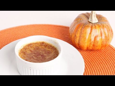 Pumpkin Creme Brulee Recipe - Laura Vitale - Laura in the Kitchen Episode 991 - UCNbngWUqL2eqRw12yAwcICg