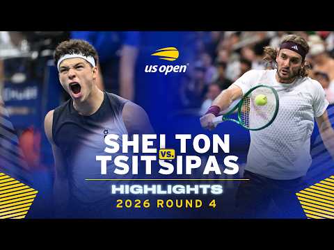 Ben Shelton vs. Stefanos Tsitsipas Highlights | 2026 US Open Round 4