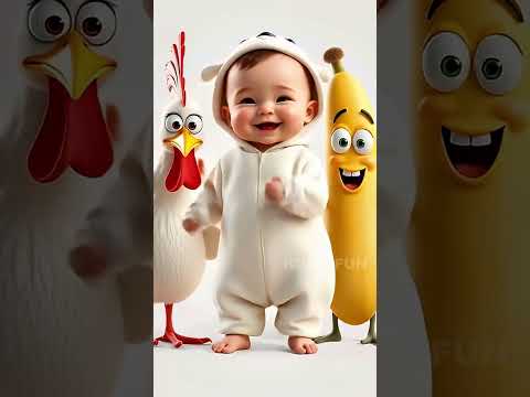 cute Baby Chicken Banana🐔🍌 Dance Challenge #shorts #chickenbananadance  #chickenbanana #popo