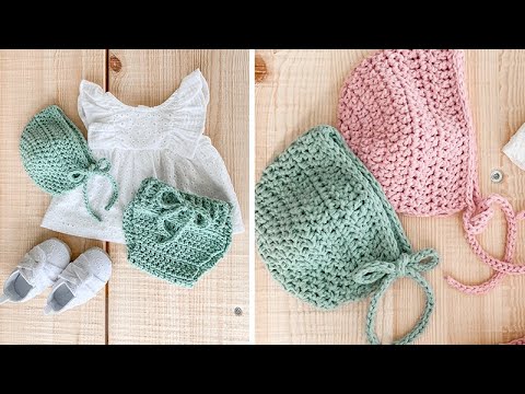 Crochet Vintage Baby Bonnet