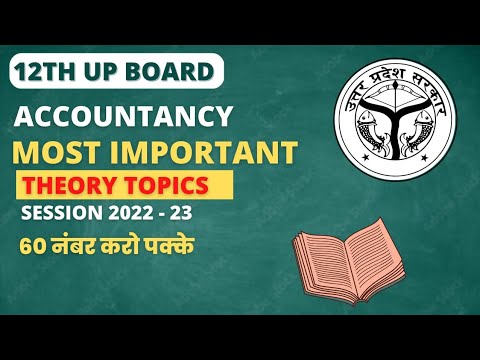 Most Important Theory Topics Of Accountancy | CLASS - 12th UP BOARD EXAM 2022-23 #accounts #strategy