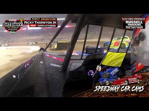 15th Place #20RT Ricky Thornton Jr at the Gateway Dirt Nationals 2021- Super Late Model In-Car Cam - dirt track racing video image