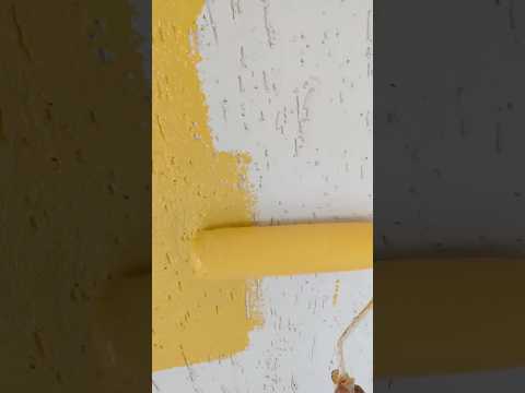Texture Wall Yellow Paint combination#ytshorts #homedecor #interiordesign