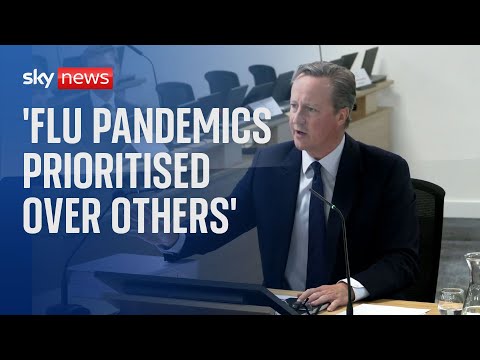 COVID Inquiry: 'Flu pandemics prioritised over others' - Former PM David Cameron