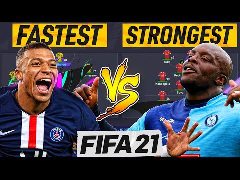 FASTEST TEAM ⚡ vs STRONGEST TEAM 💪 FIFA 21 EXPERIMENT (FIFA 21 GIVEAWAY)