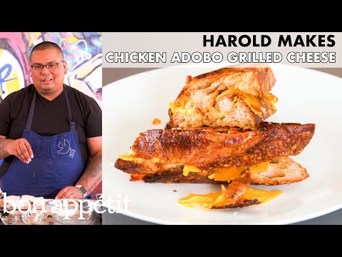 Harold Makes Chicken Adobo Grilled Cheese | From the Home Kitchen | Bon Appétit
