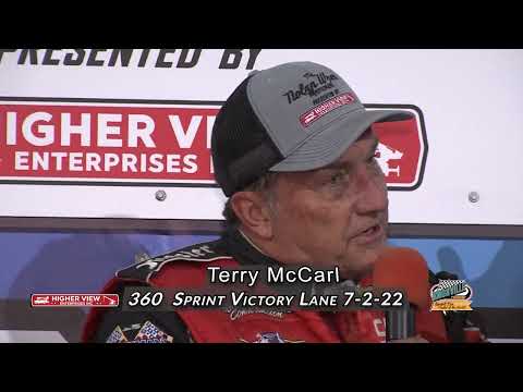 Knoxville Raceway 360 Victory Lane / Terry McCarl / July 2, 2022 - dirt track racing video image