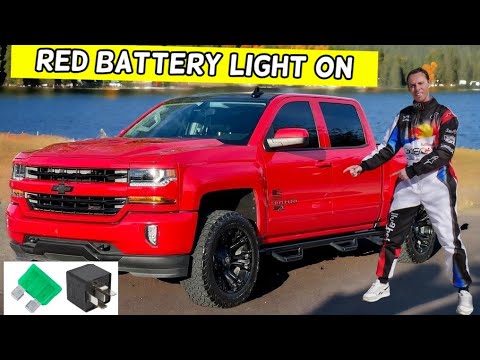 CHEVROLET SILVERADO WHY RED BATTERY LIGHT ON DASH 2014 2015 2016 2017 2018 2019