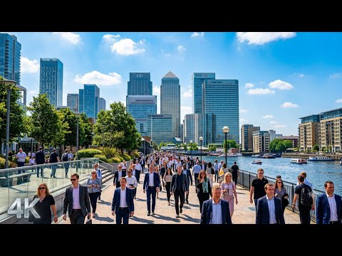 4K CANARY WHARF LONDON | THE ULTRA MODERN CITY & FINANCIAL HUB
