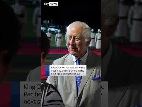 Watch: Moment King Charles lands in Samoa