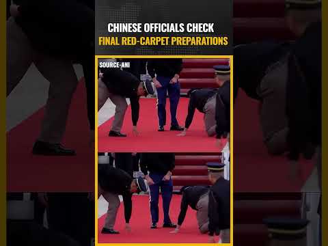 Chinese Officials Inspect Xi Jinping Welcome Area | #viral