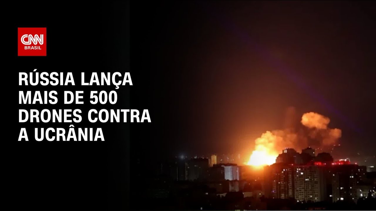 Rússia lança 597 drones e 26 mísseis contra a Ucrânia, diz Zelensky | AGORA CNN