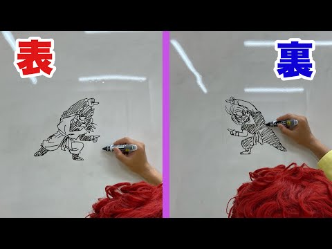 【検証】両面ホワイトボードにフュージョンポーズを描いて高速回転させたらゴテンクスが作れるのか