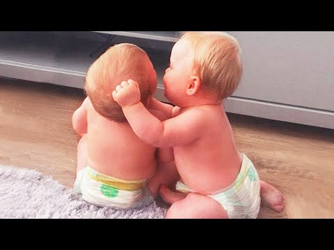 Can this Cute Twin babies make you laugh" - Try not to laugh