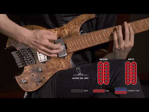 Q(Quest) Series Pickup Combinations: dyna-MIX10 switching system  | Ibanez