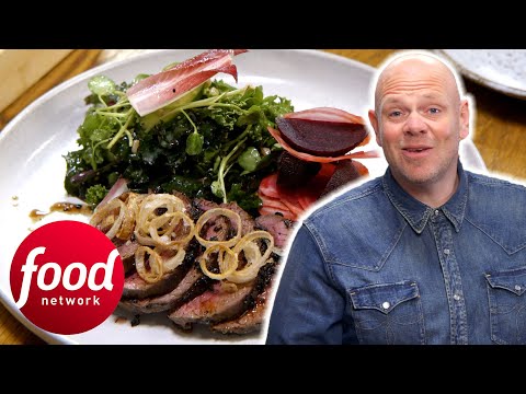 Tom Whips Up A Healthy Juniper Venison With Kale & Beetroot Salad | Tom Kerridge's American Feast