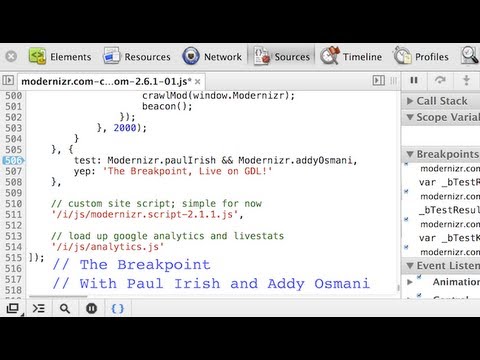 The Breakpoint Ep. 1: Chrome DevTools with Addy Osmani and Paul Lewis - UC_x5XG1OV2P6uZZ5FSM9Ttw