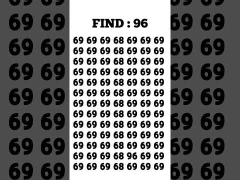Try to find this number 👉 96 within 5 second #shorts #youtubeshorts