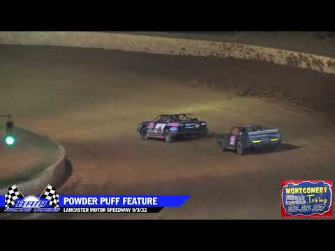 Powder Puff Feature - Lancaster Motor Speedway 9/3/22 - dirt track racing video image