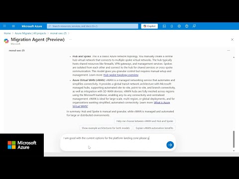 Azure Migrate automated platform landing zone creation