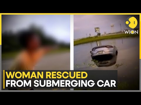 Texas: Police rescue woman trapped in submerged vehicle | Latest News | WION