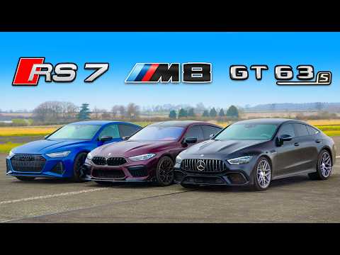 Ultimate Drag Race: Audi RS7 vs BMW M8 vs Mercedes AMG GT63 Showdown