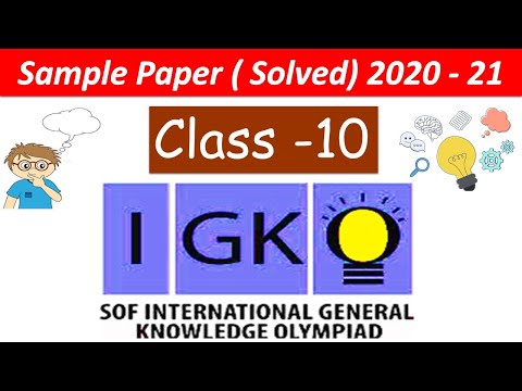 CLASS - 10  || IGKO Solved Sample Paper || International General Knowledge Olympiad ||