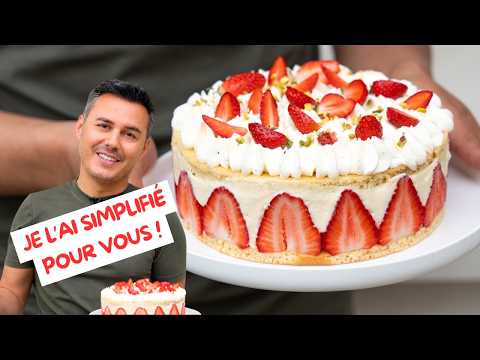 Le fraisier le plus facile du monde (résultat bluffant avec des fraises de saison)
