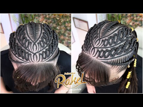 Trenzas Con Diseño Cruzado/ Peinado Para Todas Las edades/ Peinados Rakel 