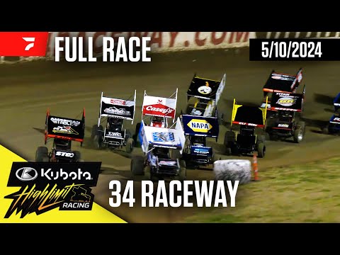 FULL RACE: Kubota High Limit Racing at 34 Raceway 5/10/2024 - dirt track racing video image