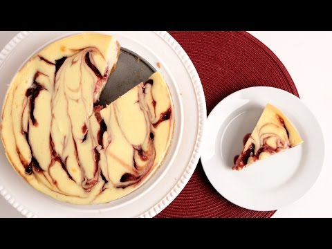 Homemade Raspberry Swirl Cheesecake Recipe - Laura Vitale - Laura in the Kitchen Episode 885 - UCNbngWUqL2eqRw12yAwcICg