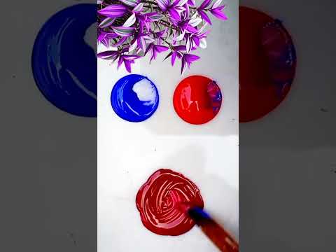 💙Blue+ ❤ Red colour mix #art #diy #artdrawing #shortvideo