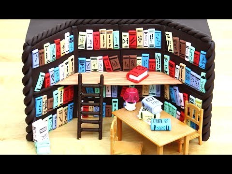 CHOCOLATE Library Cake with Miniature Books & Toys - How To Make - UCjA7GKp_yxbtw896DCpLHmQ
