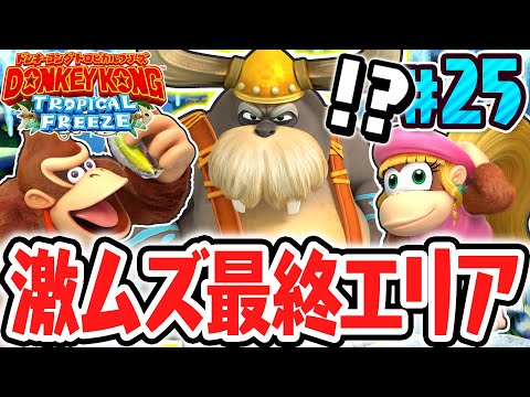 最終エリアがクリア出来ません…超難関ドンキーコングアイランド!!Switch版で実況Part25【ドンキーコング トロピカルフリーズ】
