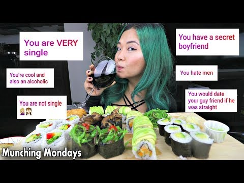 SUSHI & WINE MUKBANG (ANSWERING YOUR ASSUMPTIONS)