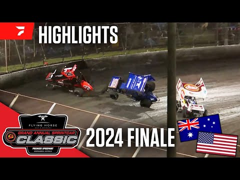 A-Main Highlights | 2024 Grand Annual Sprint Car Classic Finale at Premier Speedway - dirt track racing video image