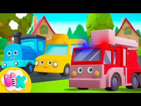 Vehicles Sounds Song 🚒🚨 Trucks for toddlers 🚜🚌 Cars for kıds | HeyKids Nursery Rhymes