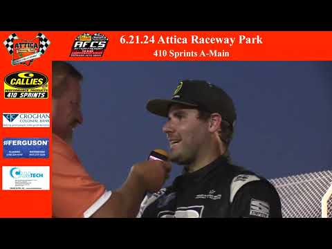 6.21.24 Attica Raceway Park 410 Sprints A-Main - dirt track racing video image