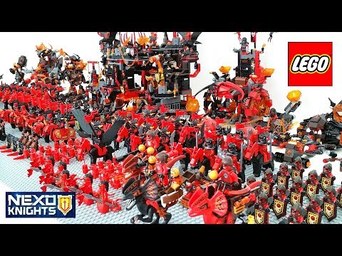 Epic LEGO Nexo Knights Lava Monsters Army Build w/ Jestro General Magmar Lavaria - UC-4G49konaVc4Zyw9SNGc4w
