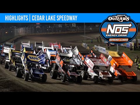 World of Outlaws NOS Energy Drink Sprint Cars Cedar Lake Speedway July 2, 2022 | HIGHLIGHTS - dirt track racing video image