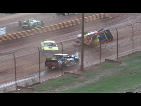 Big Flip in Stock V8 Heat Race at Lavonia Speedway 8/9/2024 - dirt track racing video image