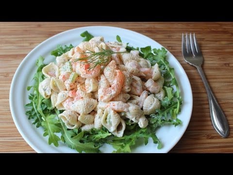 Shrimp & Pasta Shells Salad - Cold Macaroni Salad with Shrimp Recipe - UCRIZtPl9nb9RiXc9btSTQNw