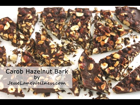 Carob Hazelnut Bark Recipe (vegan, sugar-free, paleo, gluten free)