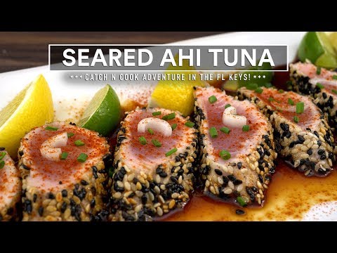 Seared AHI TUNA Recipe - Catch n Cook! - UCfE5Cz44GlZVyoaYTHJbuZw