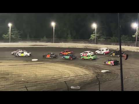 Compact Feature Race (wild crash and rollover, 1/3)Friday 7-5-2024 at sycamore speedway - dirt track racing video image