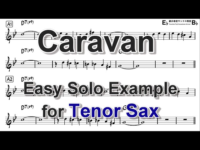 Tenor Sax Jazz Solo Sheet Music – Free Download